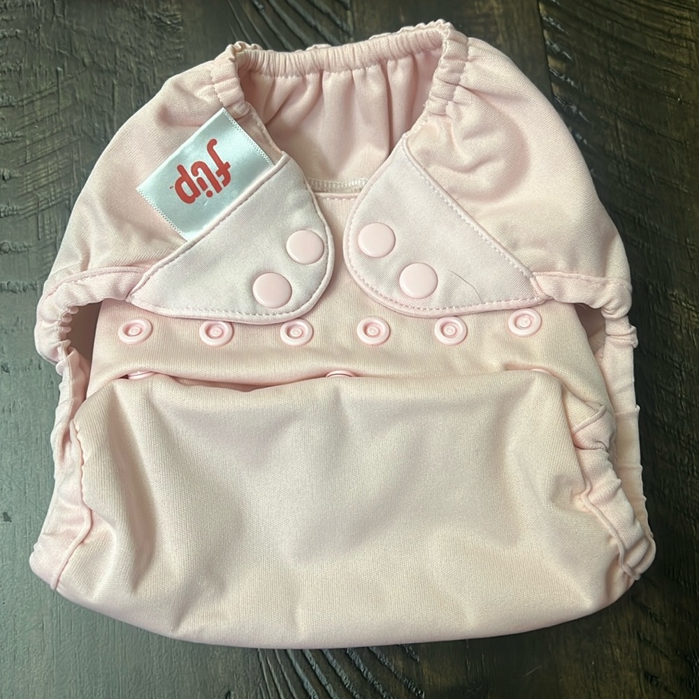 TWO Light Pink Flip Diaper Cover